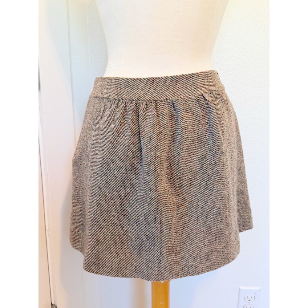 J.Crew women's wool mini skirt,pockets size 6,work formal casual y2k,chic,prepp - Picture 4 of 10